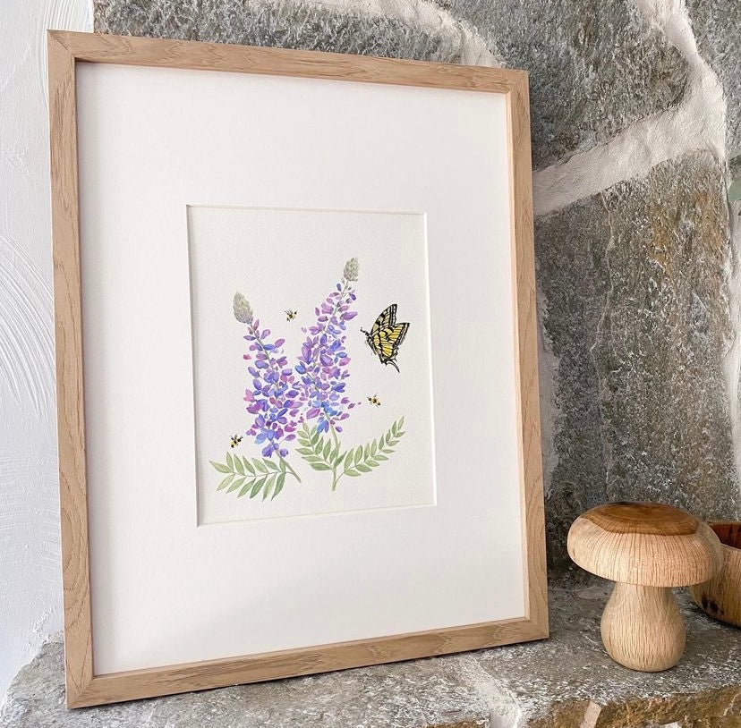 Wisteria, Tiger Swallowtail and Bees